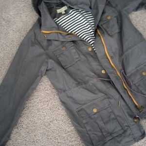 41 Hawthorn Gray Utility Jacket with Gold Accents